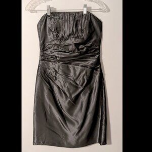 Mackenzie Michaels Strapless Mini Dress Grey Cocktail, Size 6/8